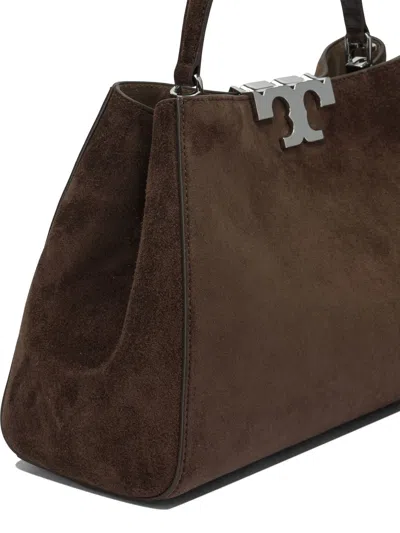 Tory Burch Brown Suede Handbag In Brown