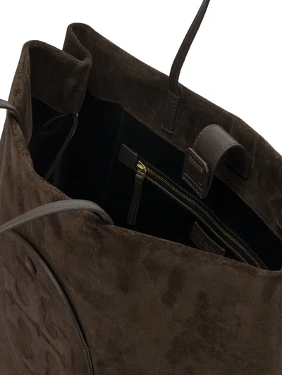 Tory Burch Brown Suede Shoulder Bag In Brown