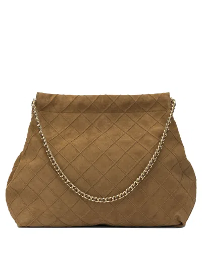 Tory Burch Brown Suede Shoulder Bag In Brown