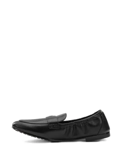 Tory Burch Gathered Detail Loafers In Black
