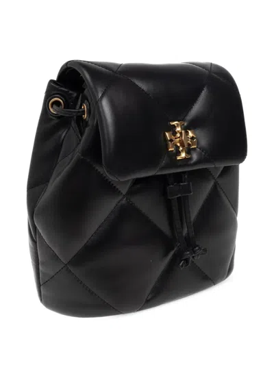 Tory Burch Kira Diamond Small Leather Backpack In Black