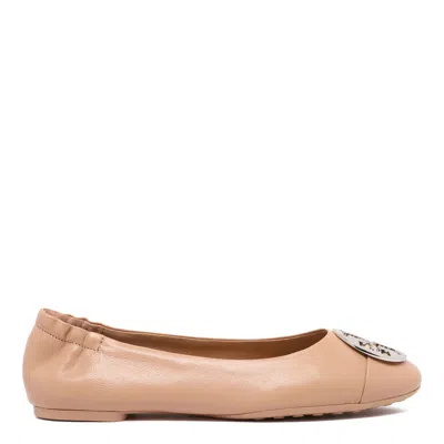 Tory Burch Light Sand Gold Silver Flats In Neutral