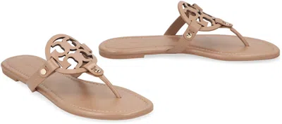 Tory Burch Miller Flip-flops In Leather In Animal Print