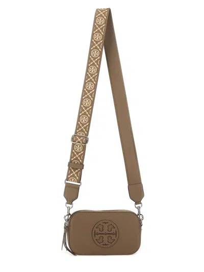 Tory Burch Miller Mini Leather Crossbody Bag In Brown