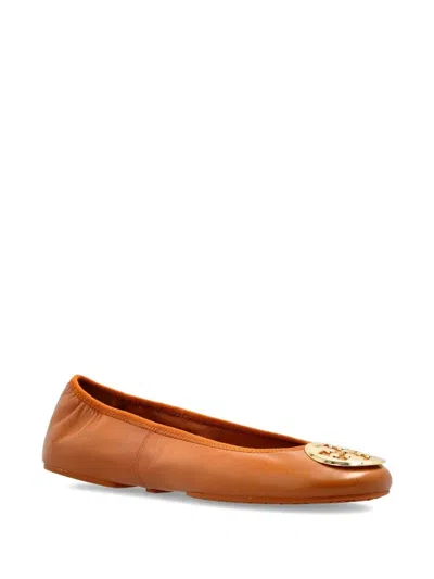 Tory Burch Reva Travel Ballet In Brown