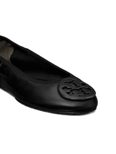 Tory Burch Minnie Travel Ballerinas In Black
