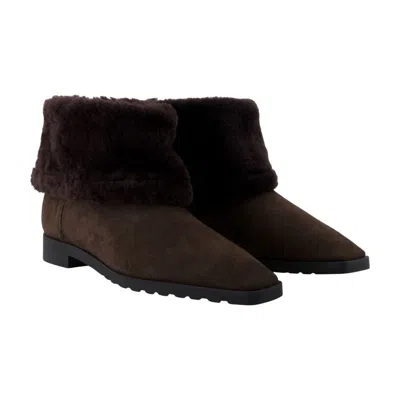 Totême Toteme Fold Down Ankle Boots In Brown
