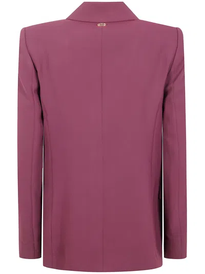 Twinset Twin-set Blazer With Peak Lapels And Button Closure In Pink