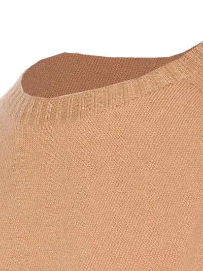 Twinset Twin-set Round-neck Sweater In Brown