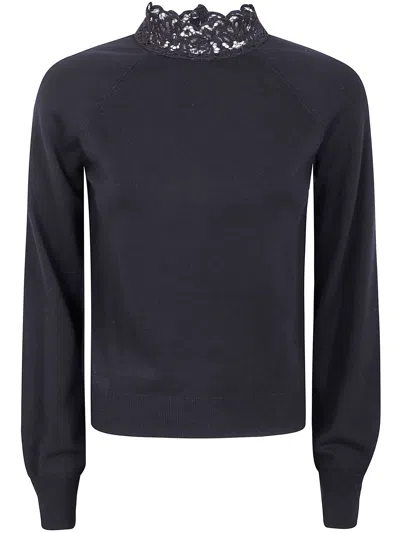 Twinset Twin-set Turtle Neck Sweater In Black