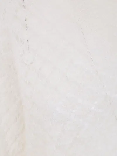 Twinset Twin-set White Cashmere Blend Sweaters In Neutral