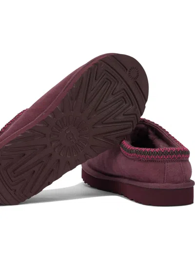 Ugg Bordeaux Leather Textile Loafers In Multi