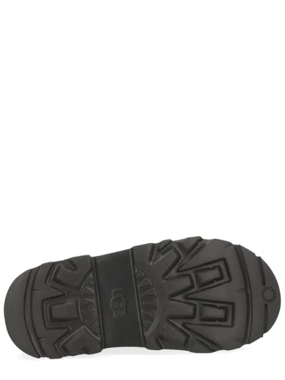 Ugg Chunky Sole Round Toe Boots With Pull Tab In Brown