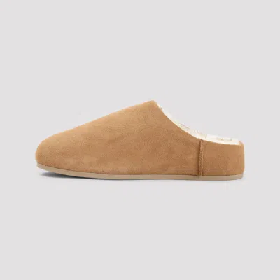 Ugg Chestnut Brown Suede Leather Elea Slip-on Slippers In Brown