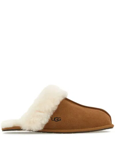 Ugg Scuffette Ii Slippers With Wool Lining In Brown