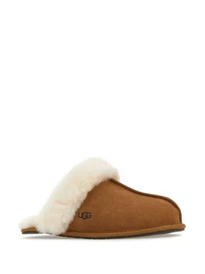 Ugg Scuffette Ii Slippers With Wool Lining In Brown
