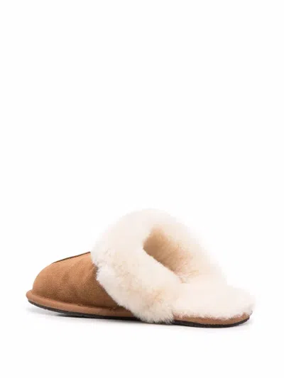 Ugg Scuffette Ii Slippers With Wool Lining In Brown