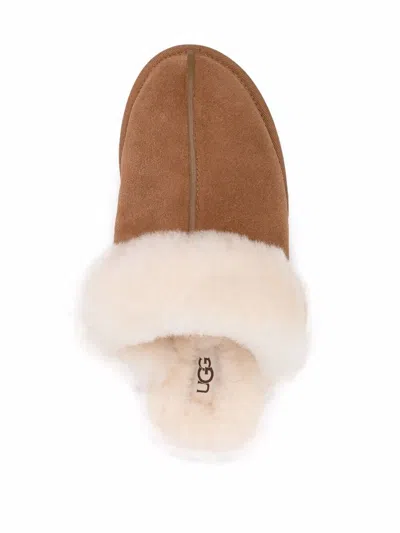 Ugg Scuffette Ii Slippers With Wool Lining In Brown