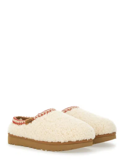 Ugg Ivory Eco Fut Tasman Maxi Curly Slippers In Neutral