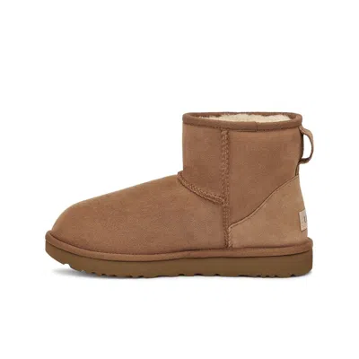 Ugg Classic Mini Ii Suede Boots With Shearling Lining In Multi