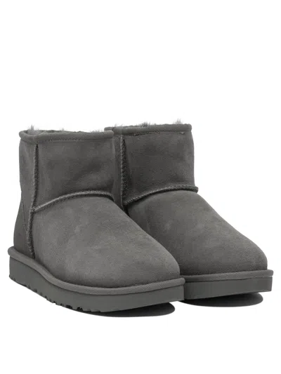 Ugg Classic Mini Ii Suede Boots With Shearling Lining In Multi