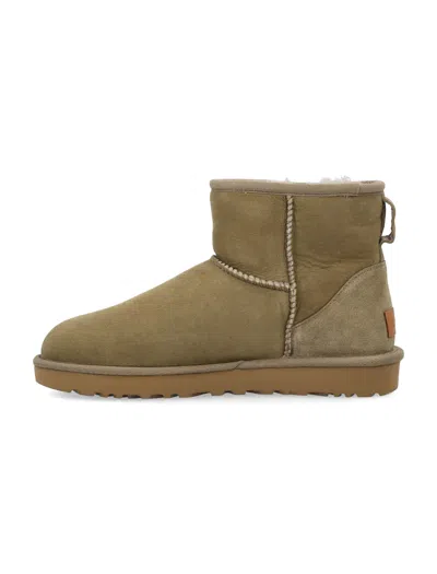 Ugg Classic Mini Ii Suede Boots With Shearling Lining In Multi