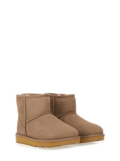 Ugg Classic Mini Ii Suede Boots With Shearling Lining In Multi