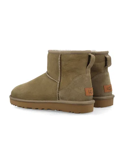 Ugg Classic Mini Ii Suede Boots With Shearling Lining In Multi
