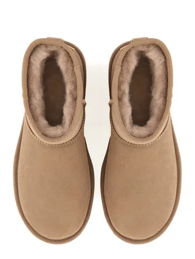 Ugg Classic Mini Ii Suede Boots With Shearling Lining In Multi