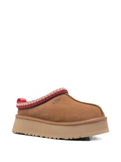Ugg Platform Slip-on Shoes With Decorative Braided Trim In Brown