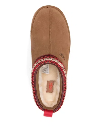 Ugg Platform Slip-on Shoes With Decorative Braided Trim In Brown