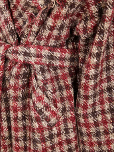 Uma Wang Checked Oversized Coat In Multi