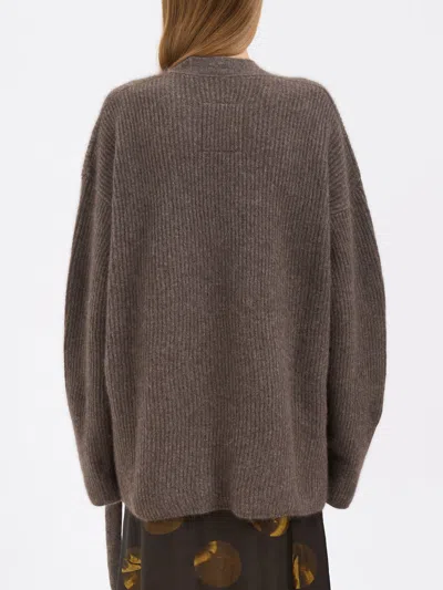 Uma Wang Brown Raccoon Fur Kimono-style Cardigan