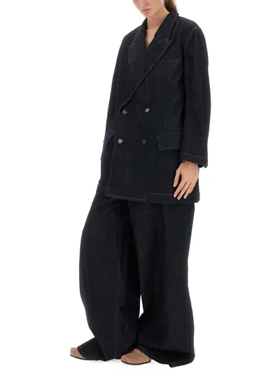 Uma Wang Denim Pod Pants In Black