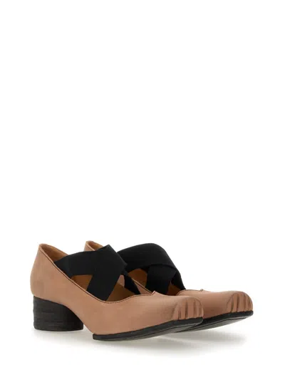 Uma Wang Leather Ballerina In Brown