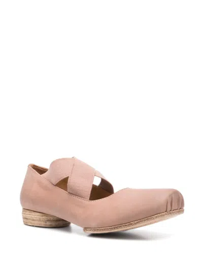 Uma Wang Leather Ballerina In Pink