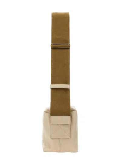 Uma Wang Rectangular Leather Shoulder Bag With Adjustable Strap