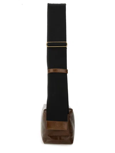 Uma Wang Leather Rectangular Shoulder Bag