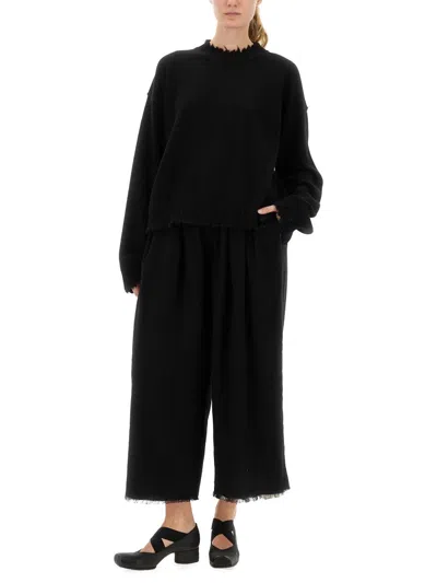Uma Wang Wool Blend Bermuda Shorts Featuring Pockets In Black