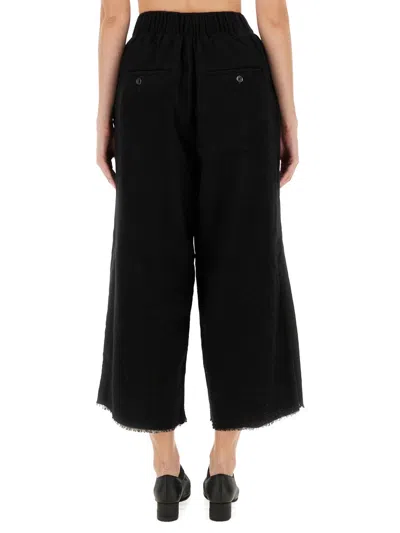 Uma Wang Wool Blend Bermuda Shorts Featuring Pockets In Black