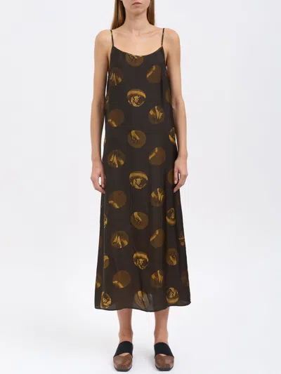 Uma Wang Printed Maxi Dress Sleeveless Design In Multi