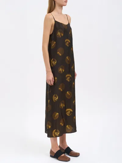 Uma Wang Printed Maxi Dress Sleeveless Design In Multi