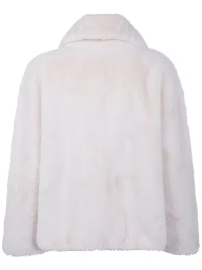 Valentini 1972 Faux-fur Collared Jacket In White