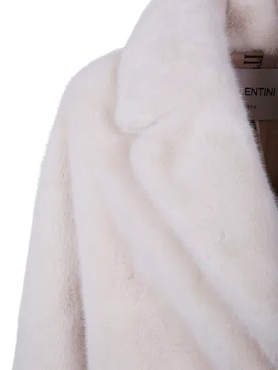 Valentini 1972 Faux-fur Collared Jacket In White