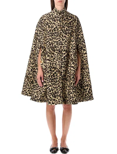 Valentino Womens Animalier Leopard Relaxed-fit Wool Cape In Animal Print