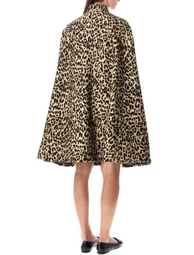 Valentino Womens Animalier Leopard Relaxed-fit Wool Cape In Animal Print