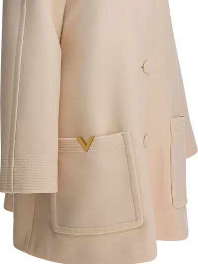 Valentino Beige Virgin Wool Jacket In Neutral