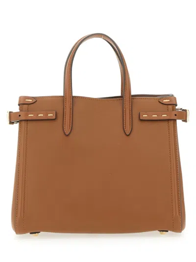 Valentino Garavani Brown Leather Antibes Shopping Bag
