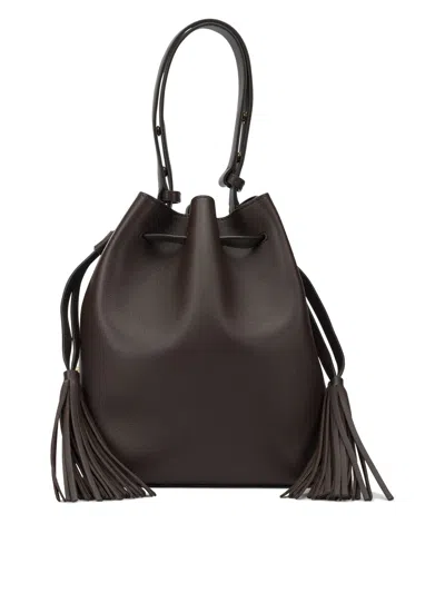 Valentino Garavani  Garavani Small So Seau Bucket Bag In Leather Woman Brown Uni In Brown