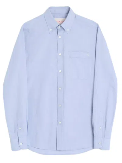 Valentino Garavani Cotton Oxford Shirt With Vlogo Embroidery In Multi